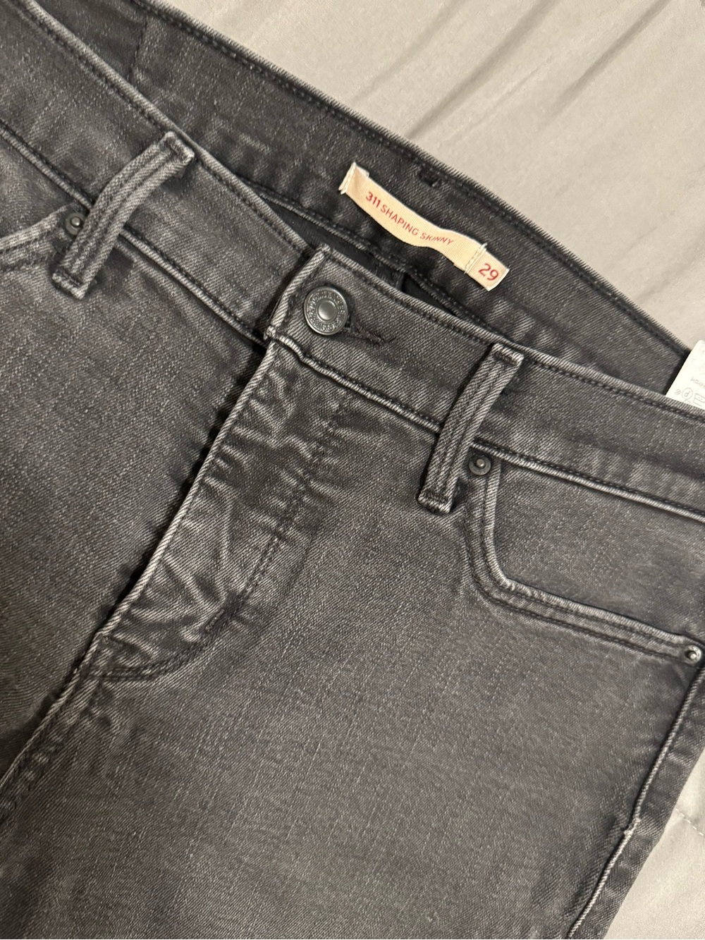 Levi's Black Washed Skinny Jeans